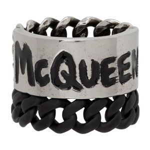 ALEXANDER MCQUEEN Men’s Graffiti Chain Ring